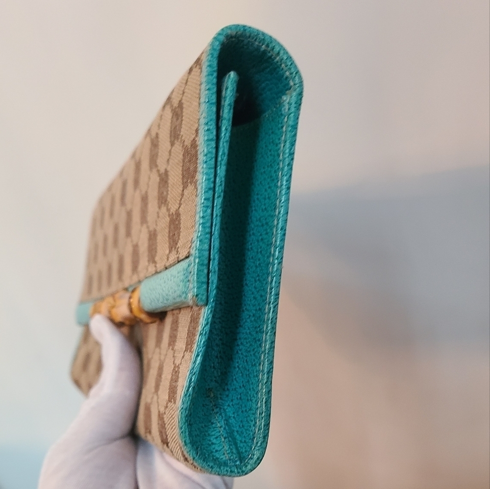 Gucci Monogram Bamboo Bar Clutch / Crossbody - Picture 5 of 15